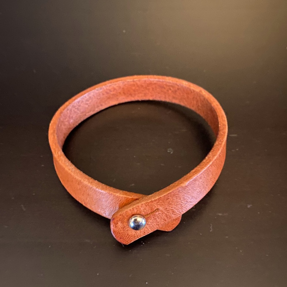 BOGO Simple Leather Bracelet with Silver Clasp